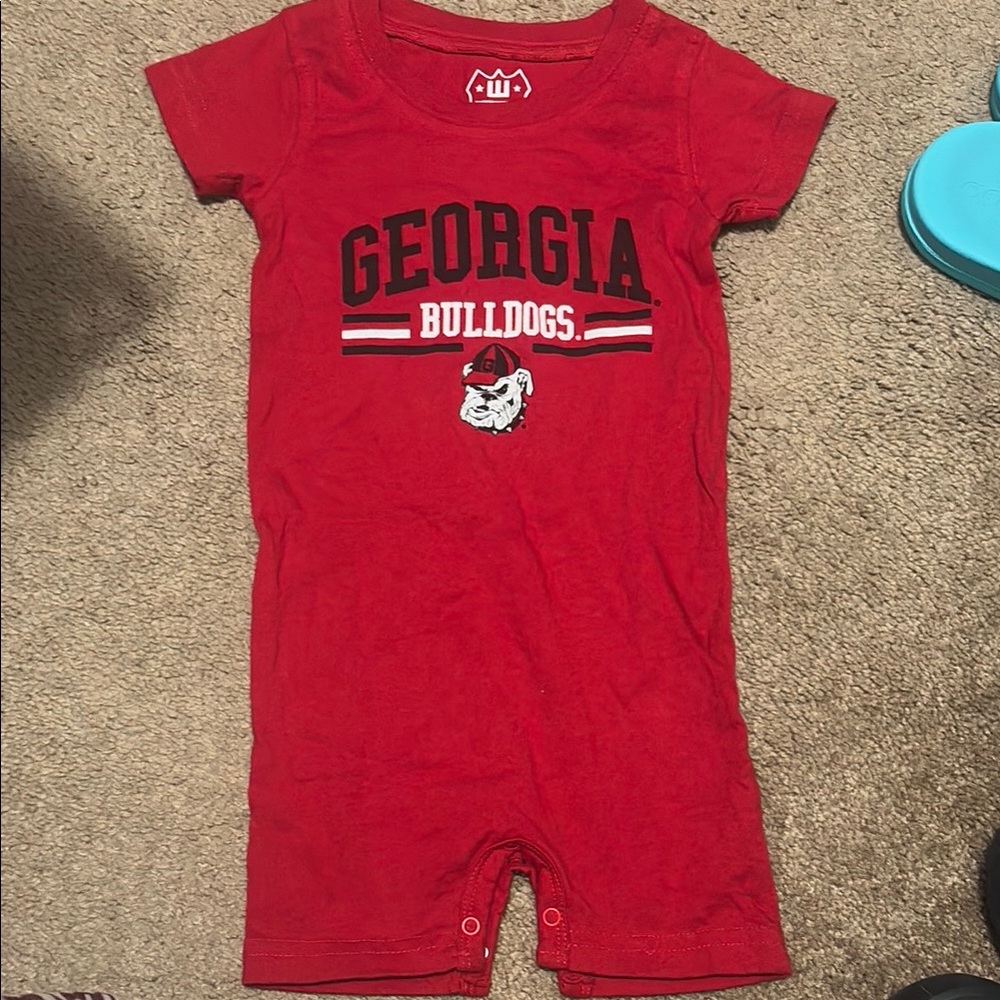 Georgia Bulldogs Red Kids Bodysuit